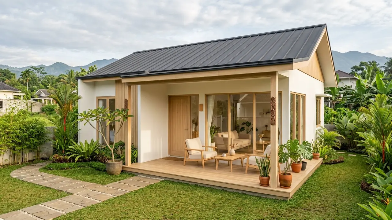 Rumah Kecil dengan Desain Sederhana tapi Terlihat Mewah