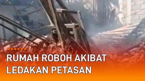 VIDEO: Rumah di Yogyakarta Roboh Akibat Ledakan Petasan