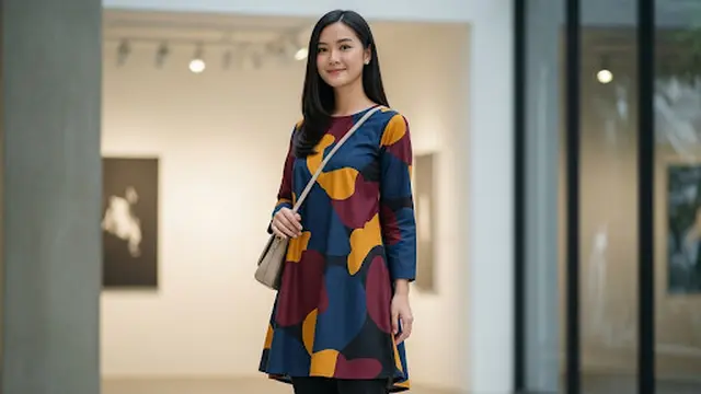 Tunik Motif Abstrak