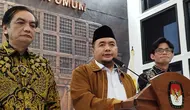 Ketua KPU Mochammad Afifuddin di Kantor KPU, Jakarta Pusat, Minggu (25/8/2024). (Liputan6.com/Ady Anugrahadi).