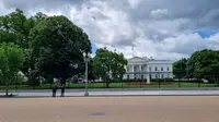 Gedung Putih, White House, di Washington, DC, Amerika Serikat. (Liputan6.com/Tanti Yulianingsih)