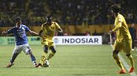 Gelandang Sriwijaya FC, Makan Konate, puas berhasil mengantarkan timnya mengalahkan Persib Bandung pada laga pekan kedua Gojek Liga 1 2018. (Bola.com/Riskha Prasetya)