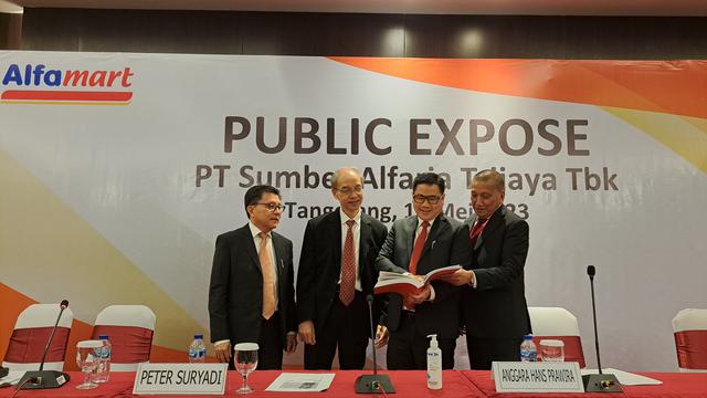 Paparan publik PT Sumber Alfaria Trijaya Tbk (AMRT) Rabu (17/5/2023) (Foto: Liputan6.com/Pramita T)