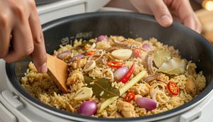 Nasi LIwet di Rice Cooker. (Gemini AI)