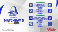 Link Live Streaming UEFA Youth League 2021/2022 Matchday 5 di Vidio Pekan Ini. (Sumber : dok. vidio.com)