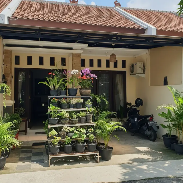 9 Ide Model Kebun Mini di Area Carport yang Masih Ada Cahaya, Asri dan Tetap Terang