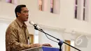 Sekertaris Menteri Pemberdayaan Manusia dan Kebudayaan Sugihartatmo berpidato saat acara Diklat Revolusi Mental di Kantor Kemenko PMK, Jakarta, Kamis (30/4/2015). (Liputan6.com/Helmi Afandi)