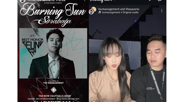 Event Burning Sun Surabaya dan penyelenggaranya. (Instagram/ tsvmanagement)