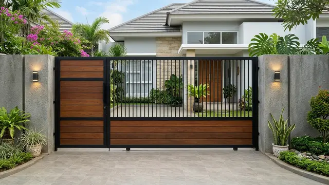 Inspirasi Gerbang Rumah Sederhana yang Tetap Terlihat Elegan. Gemini