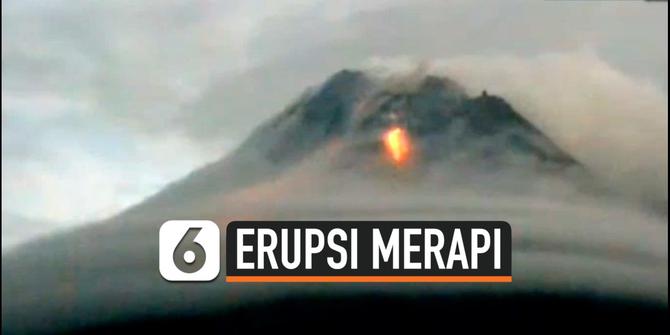 VIDEO: Detik-Detik Gunung Merapi Luncurkan Lava Pijar Sejauh 1900 Meter