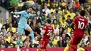 Bertandang ke markas Norwich City, Carrow Road, The Reds berhasil menang telak dengan skor tiga gol tanpa balas. (Foto: AP/Rui Vieira)