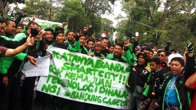 Demonstrasi pengemudi transportasi online