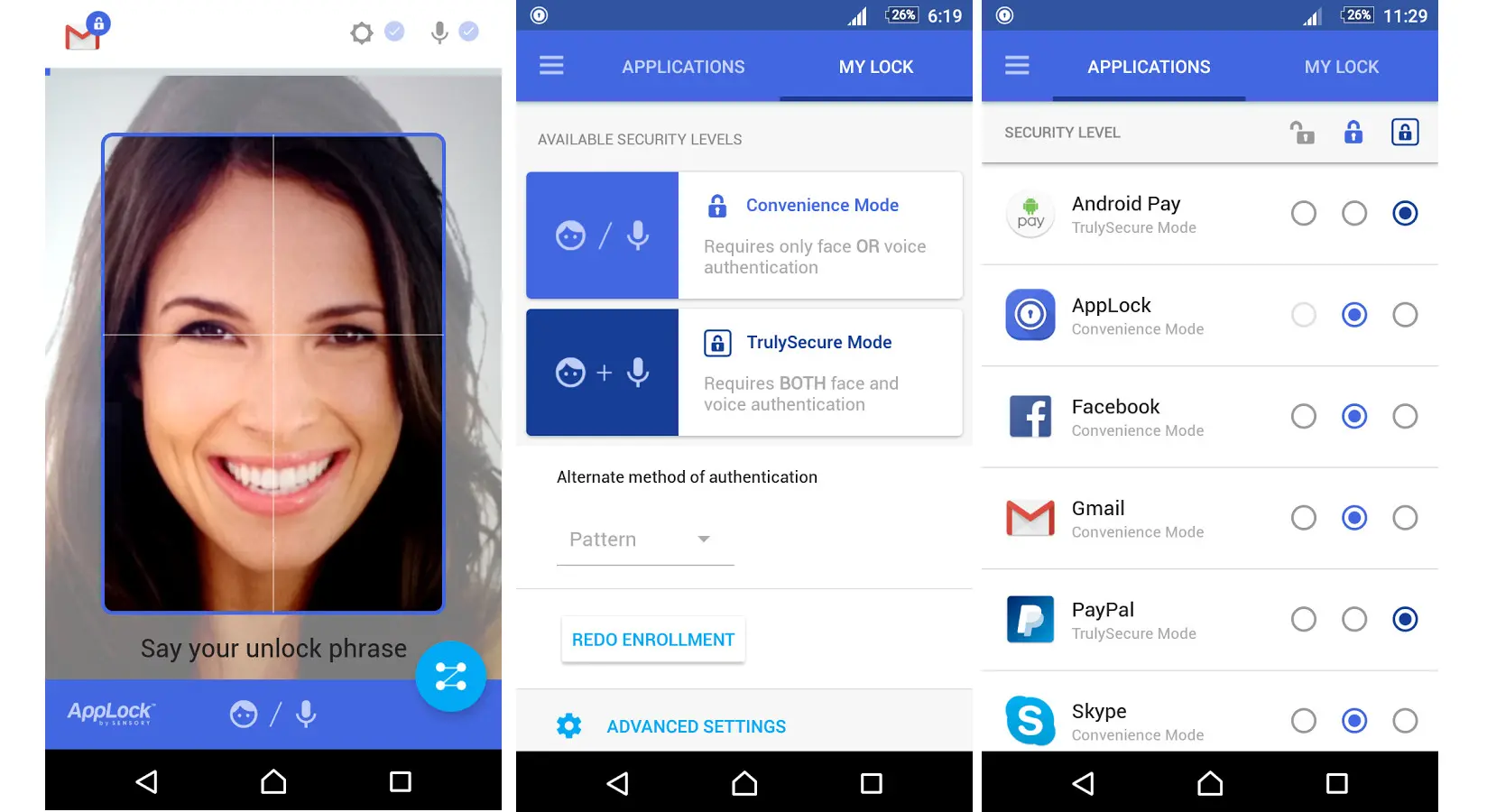 	Aplikasi AppLock Face/Voice Recognition (Sumber: Google Play Store)