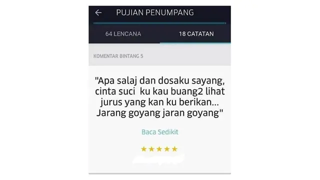 Komentar Lucu Penumpang Ojek Online Saat Berikan Nilai Ini Bikin Cengar-Cengir