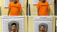 4 pelaku sindikat pencurian mobil dengan modus digadaikan diringkus Satreskrim Polresta Bandar Lampung. Foto : (Istimewa).