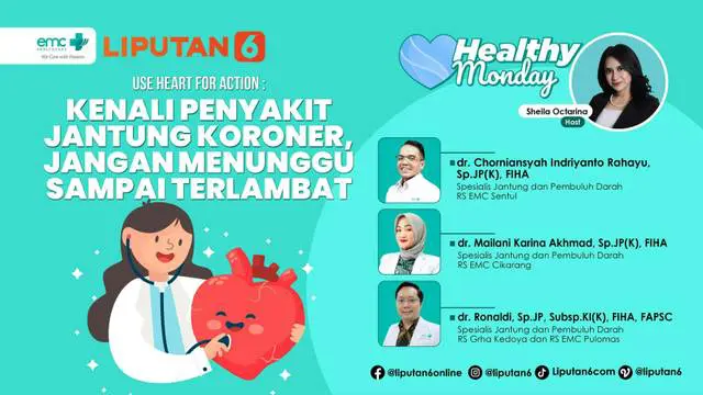 Penyakit jantung koroner merupakan salah satu penyebab utama kematian di seluruh dunia, dan sering kali gejalanya muncul tanpa peringatan. Kenali tanda-tanda dan faktor risikonya, agar kita dapat mengambil langkah pencegahan sebelum terlambat.