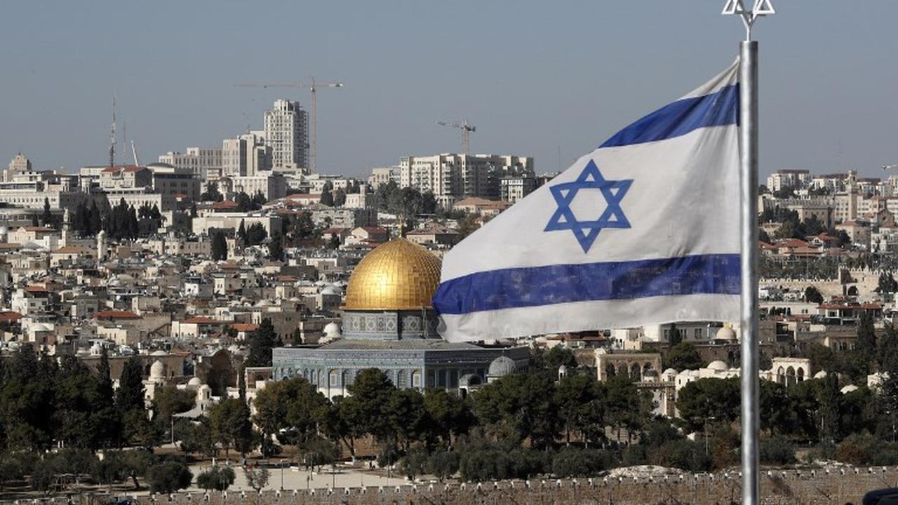 Ilustrasi Bendera Israel dan Yerusalem (AFP)