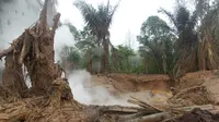 Kubangan akibat semburan lumpur panas di Kecamatan Tomohon Selatan, Sulawesi Utara (Liputan6.com/ Yoseph Ikanubun)