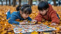 Ilustrasi anak bermain puzzle. /Image by freepik
