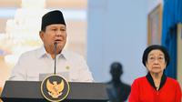 Presiden Prabowo Subianto dan Megawati Soekarnoputri saat jumpa pers di Istana Kepresidenan Jakarta, Minggu (31/8/2025) (Laily Rachev - Biro Pers Sekretariat Presiden)