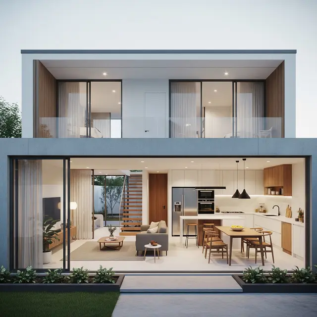 Inspirasi Rumah Minimalis 2 Lantai di Kavling Kecil