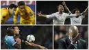 10 foto terbaik babak perempat final Liga Champions diwarnai oleh selebrasi bintang Real Madrid, Cristiano Ronaldo, dan ekspresi kekecewaan pemain Barcelona, Lionel Messi dan Neymar. (AFP-Reuters)