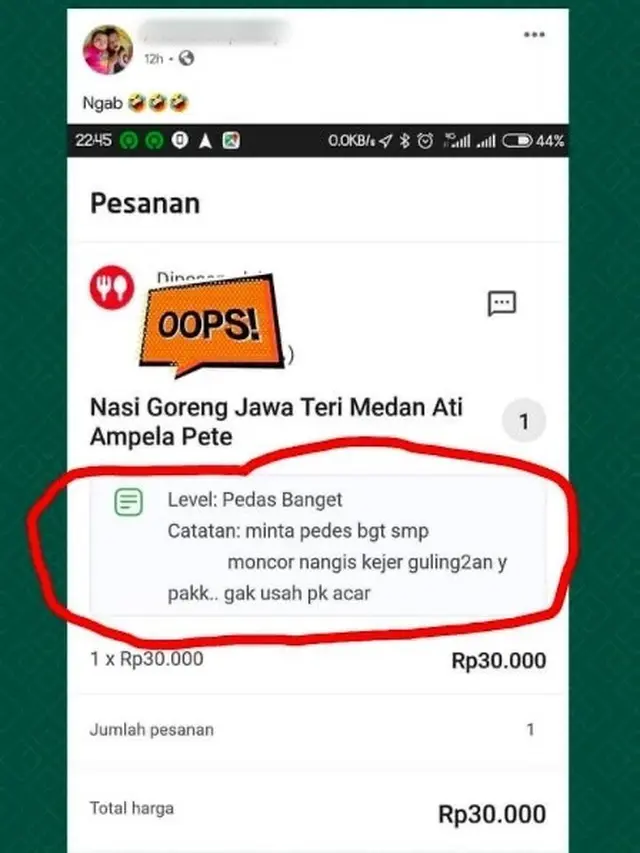 8 Pesan Nyeleneh Pembeli Saat Order Makanan di Ojek Online