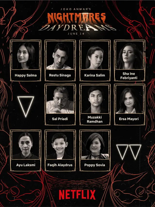 Joko Anwar gandeng 65 aktor dan aktris untuk bintangi serial Nightmares and Daydreams. [Foto: Netflix]