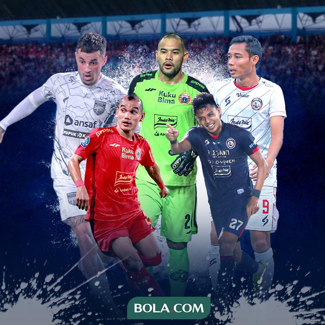 Ilustrasi - Riko Simanjuntak, Stefano Lilipaly, Andritany Ardhiyasa, Dedik Setiawan, Evan Dimas