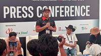 Ketua Umum Pordasi, Aryo PS Djojohadikusumo menyebut pihaknya mendapatkan bantuan dari Presiden Prabowo Subianto berupa 28 ekor kuda terbaik dunia. (Kukuh Setyono)