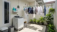 15 Contoh Rumah Sederhana 1 Lantai dengan Laundry Room Terbuka, Fungsional dan Estetis