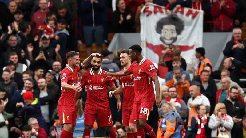 Foto: Kemenangan Manis Laga Kandang Perdana Liverpool di Liga Inggris, Arne Slot Terus Perlihatkan Tajinya