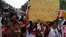 Para pendukung Jokowi juga membawa beberapa pesan yang mengajak masyarakat untuk memilih Jokowi saat Pilpres 9 Juli mendatang (Liputan6.com/Johan Tallo)