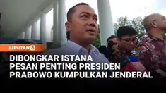 Presiden Prabowo Subianto melakukan rapim atau rapat pimpinan bersama sejumlah menteri, Polri dan TNI di Istana Kepresidenan, Jakarta, Senin (9/2).