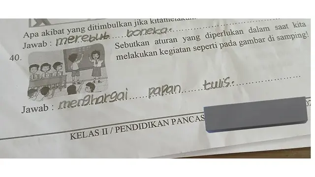 6 Jawaban Polos Murid SD ketika Mengerjakan Soal PKN Ini Bikin Elus Dada