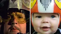 Karena menderita kelainan tengkorak kepala, si kecil Jack Moxey dibuatkan helm khusus bertema Star Wars oleh sang ayah. (Foto: Boredpanda)