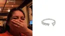 Terlihat lagi, Nagita Slavina mengenakan cincin 'Diamond Heart Open Rings' kembali dari brand Clemence Ellery seharga Rp23.500.000, di tahun 2021. Foto: Instagram.