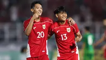Zanadin Fariz (nomor 13) berhasil menyumbangkan satu gol saat Timnas Indonesia U-23 melumat Makau dengan skor 5-0 pada laga kedua Grup J Kualifikasi Piala Asia U-23 2026 di Stadion Gelora Delta Sidoarjo, Sabtu (6/9/2025) malam WIB. (Bola.com/Abdul Aziz)