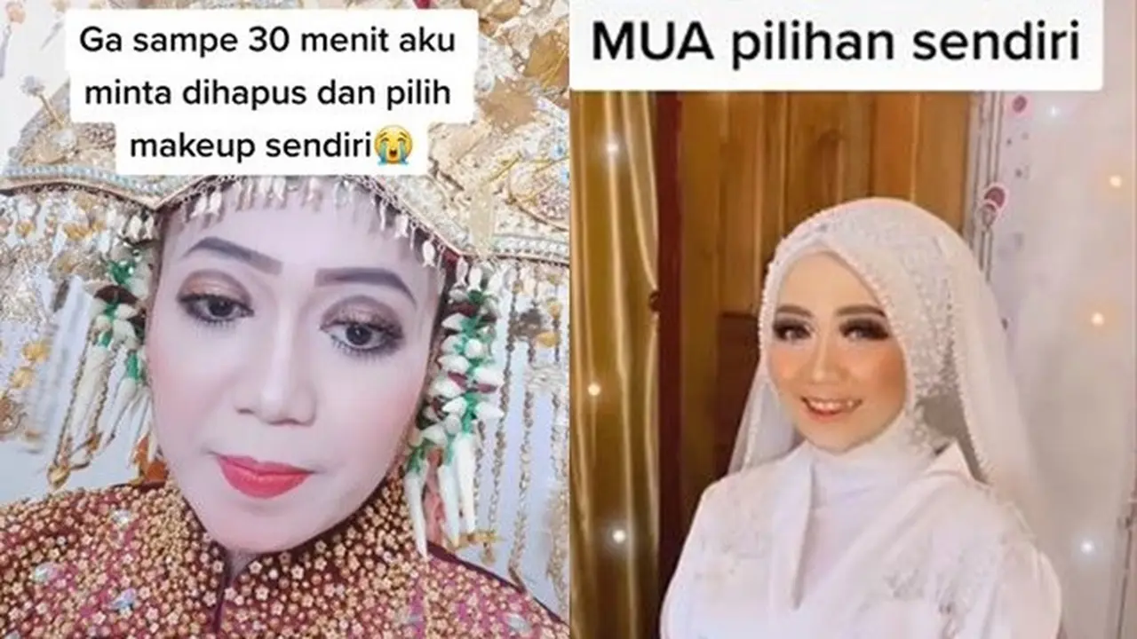 Hasil MUA Pengantin Pilihan Mertua Vs Mempelai, Perubahannya Beda Banget