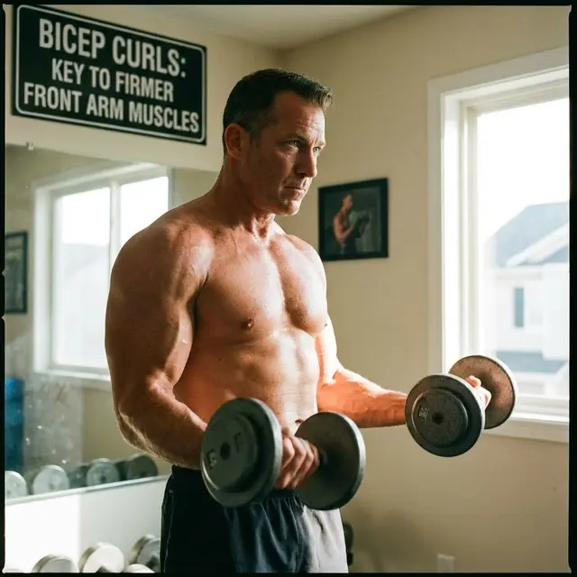 Ilustrasi Bicep Curls untuk Usia 40 Tahun