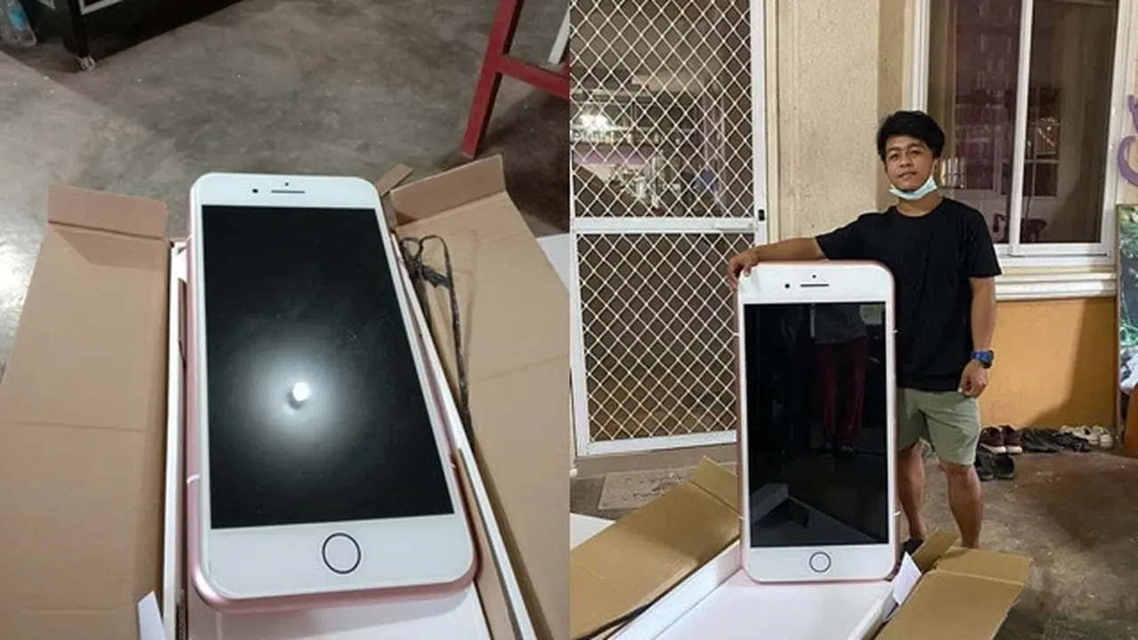 Beli iPhone Online, Pria Ini Malah Dapat Ponsel Seukuran Orang Dewasa