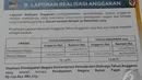 Bagan laporan yang menunjukkan Kemenpora mengalami peningkatan pendapatan dari tahun 2012 ke 2013, Jakarta, Senin (25/8/2014) (Liputan6.cm/Andrian M Tunay)
