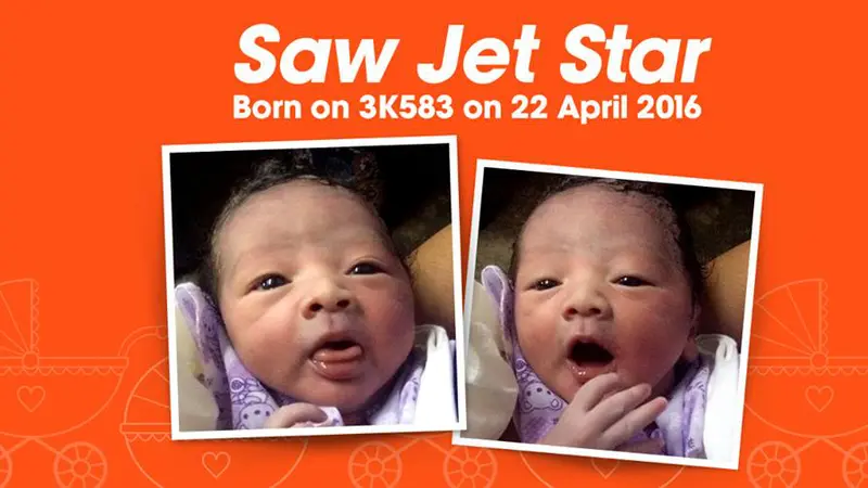 Saw Jet Star, Bayi yang Lahir di pesawat