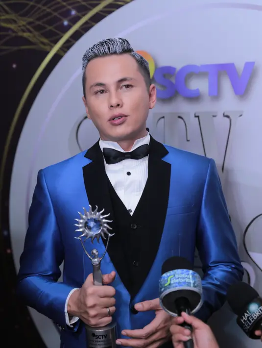 "Ini (SCTV) rumah kedua saya sih," ucap Andhika Pratama di studio 6 Emtek City, Daan Mogot, Jakarta Barat, Rabu (29/11/2017). (Adrian Putra/Bintang.com)