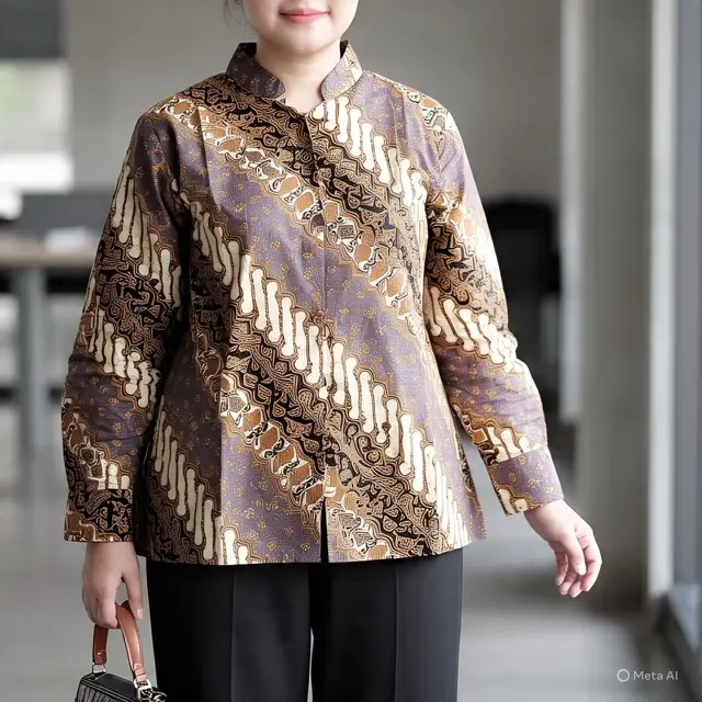 Model Batik Wanita Oversized