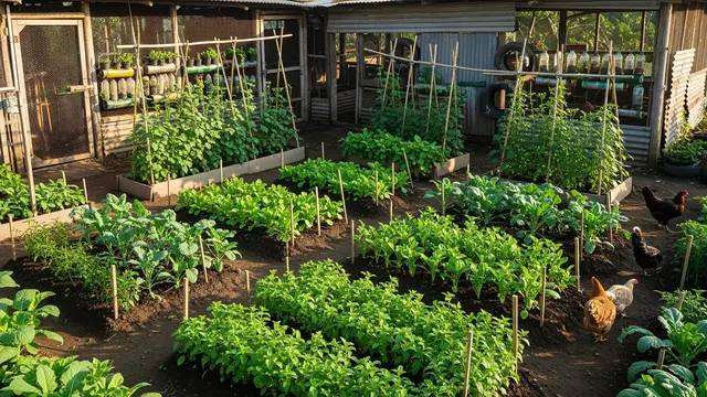 Ide Kebun Sayur dari Bekas Kandang Ayam Tidak Terpakai/Gemini AI