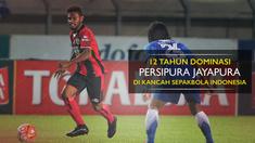 Infografis tentang 12 tahun Persipura Jayapura mendominasi sepakbola Indonesia
