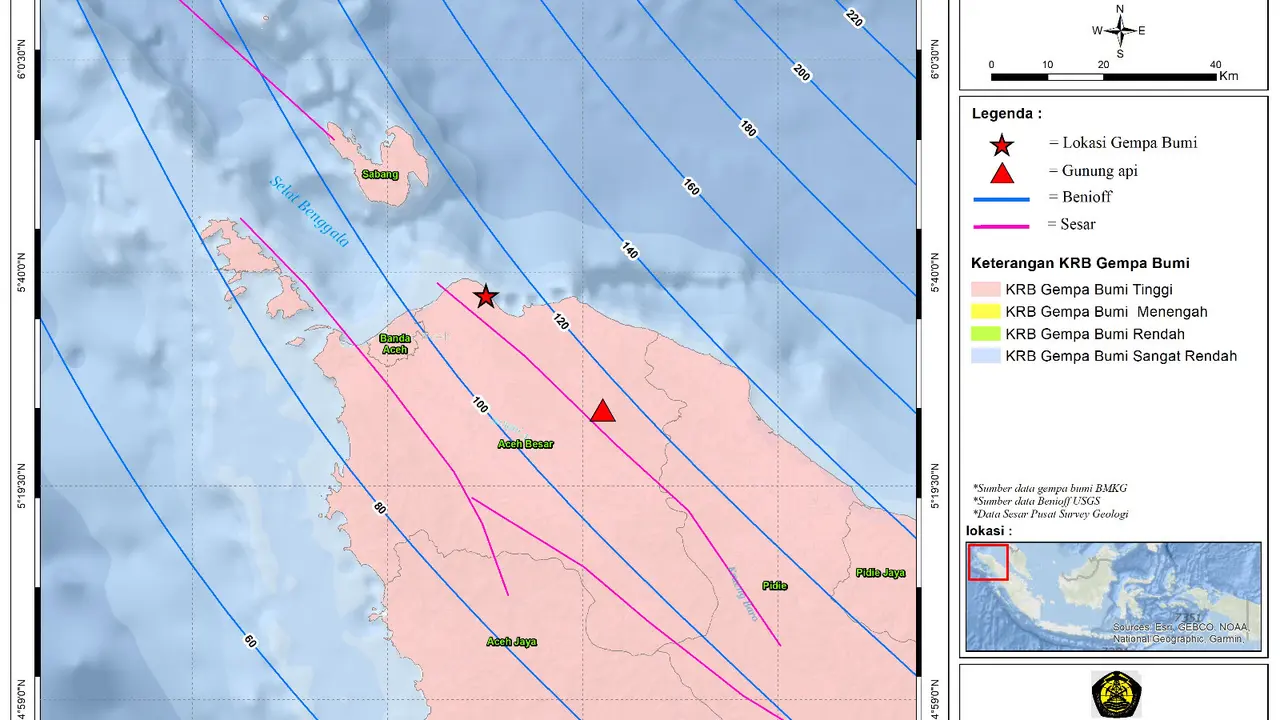 peta gempa, aceh