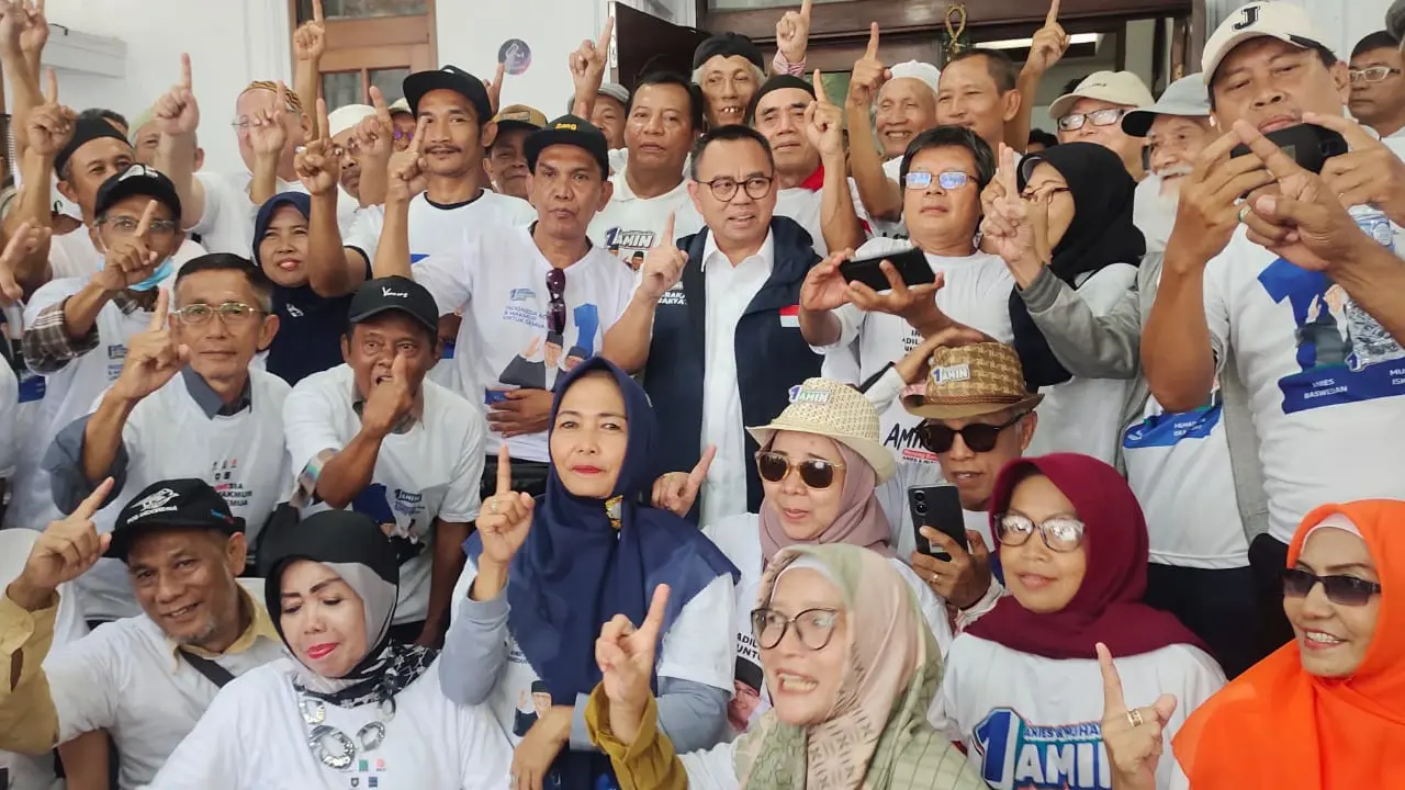 Deklarasi Para Pensiunan PT Pos Indonesia yang tergabung dalam Forum Perjuangan Pensiunan Bersatu (FPPB) untuk Anies-Cak Imin di Pilpres 2024.