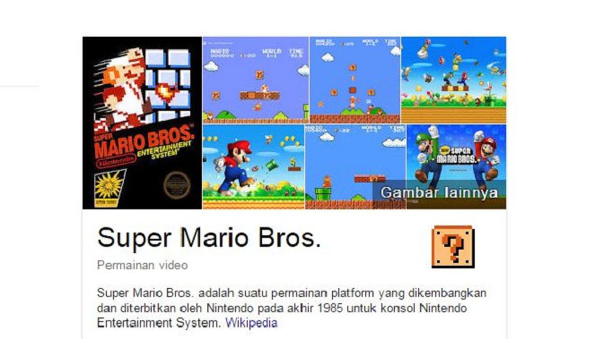 Google Ikut Rayakan 30 Tahun Super Mario Bros